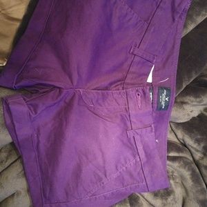 Purple American eagle shorts